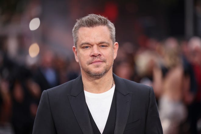 Matt Damon at the London Premiere of "Oppenheimer" on July 13, 2023.