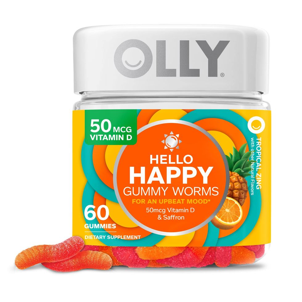 Hello Happy Gummy Worms Adult chewable supplement with vitamin D Hello Happy Gummy Worms Adult chewable supplement with vitamin D